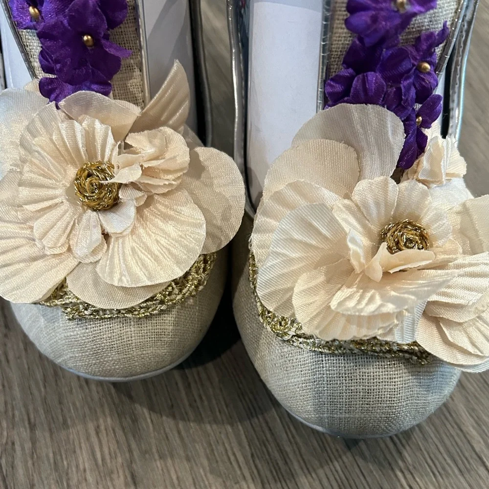 Irregular Choice Floral with clear high heel shoe sz 10 New w/out box - Picture 11 of 13